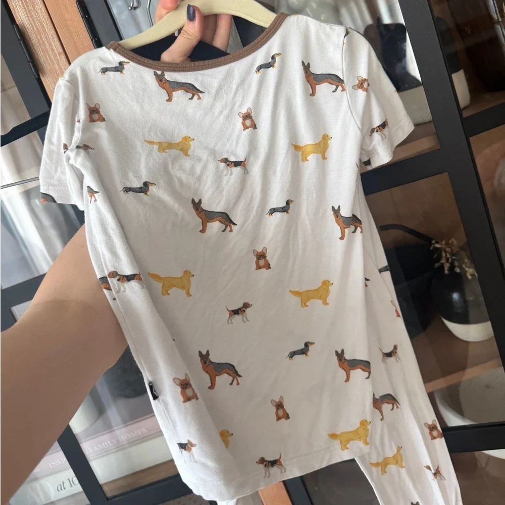Kyte BABY Pajamas set short sleeve tee dogs puppies puppy bamboo pants toddler